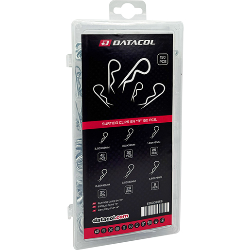 Surtido de pasadores clips en "R" 150 pcs