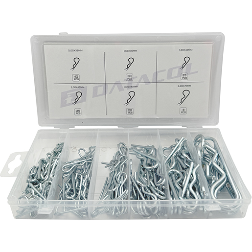 Detalle de Surtido de pasadores clips en "R" 150 pcs 300