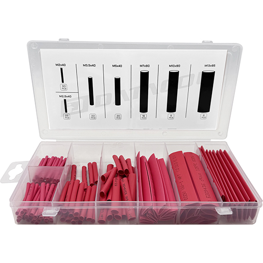 Detalle de Surtido de tubos termorretráctiles rojos 127 pcs 300
