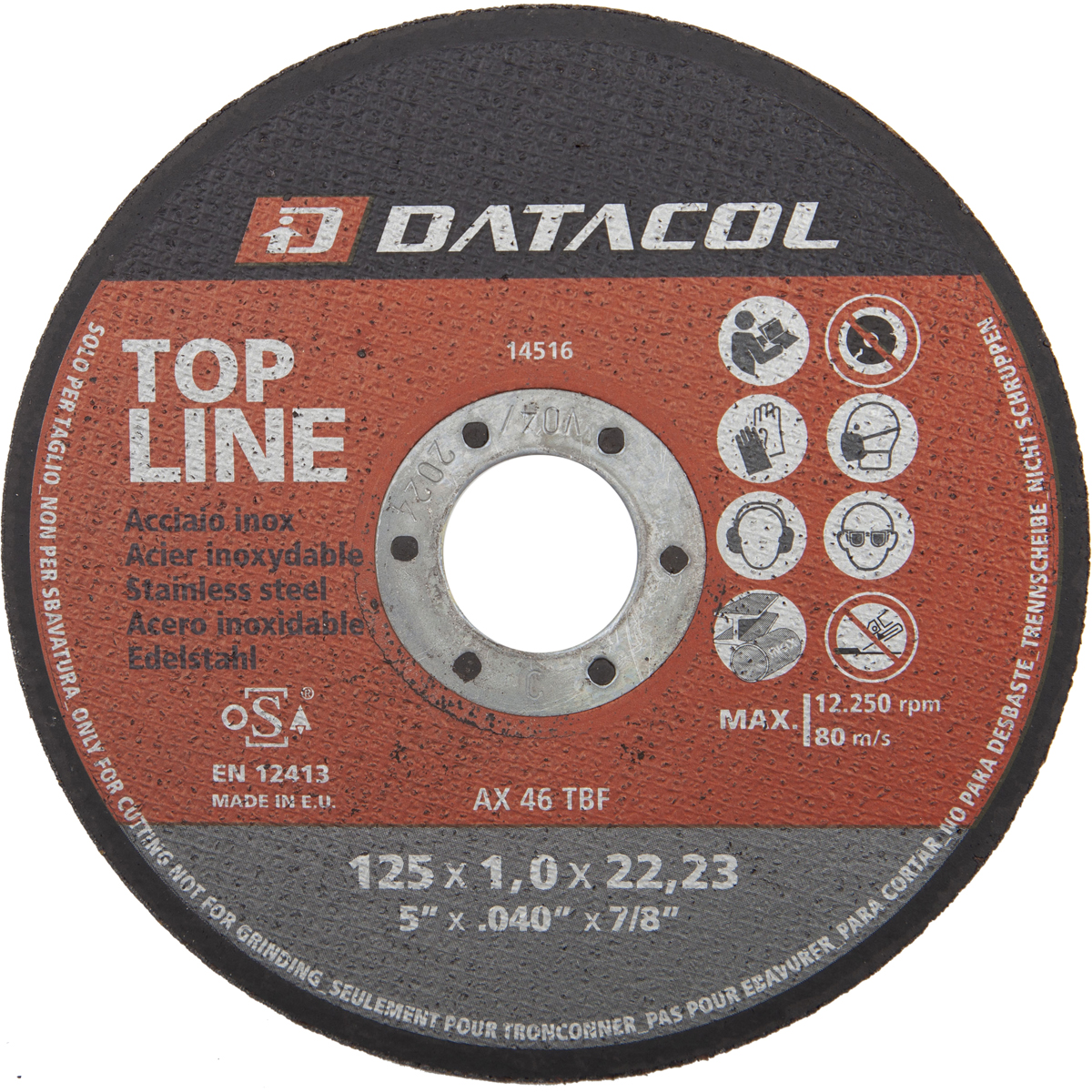 Dischi da taglio in acciaio e acciaio inox da 115 mm - set di 10 dischi