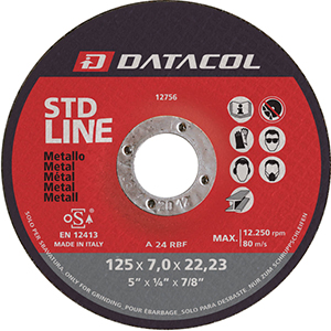 DISCO SBAVAT  125X7 METAL   STD LINE