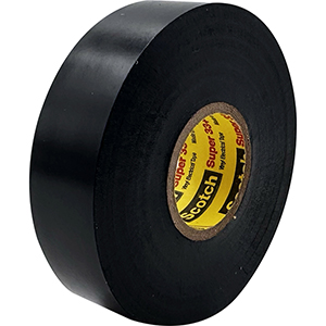 Cinta eléctrica de color negro