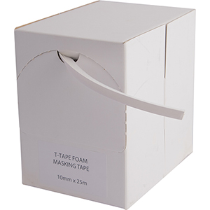 Nastro adesivo in schiuma forma a T 10x10 mm