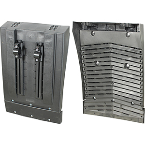 Straight fender curve with adjustable supports and antispray system