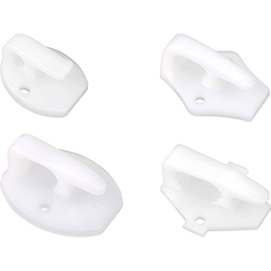 Ganci cobra con foro per sponde autocarro in nylon bianco