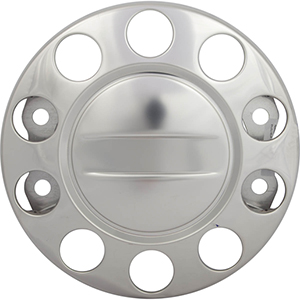 Cache-moyeux TIR en acier INOX peints en noir