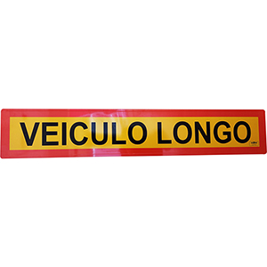 Placa de señalización "Veiculo Longo"