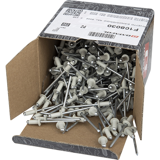 RIVETTO BIANCO/GRIGIO RAL 9002 Ø 4X9 Imballo di RIVETTO BIANCO/GRIGIO RAL 9002 Ø 4X9 400