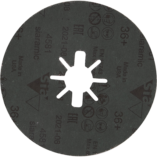 KERAMIK-FASERSCHEIBE D 125 GR 36 METALL Detail von KERAMIK-FASERSCHEIBE D 125 GR 36 METALL 300