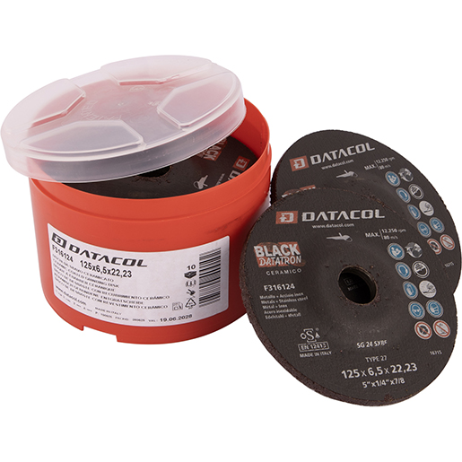 Keramische Schleifscheibe DATATRON Ø 125x6,5 mm Verpackung von Keramische Schleifscheibe DATATRON Ø 125x6,5 mm 400