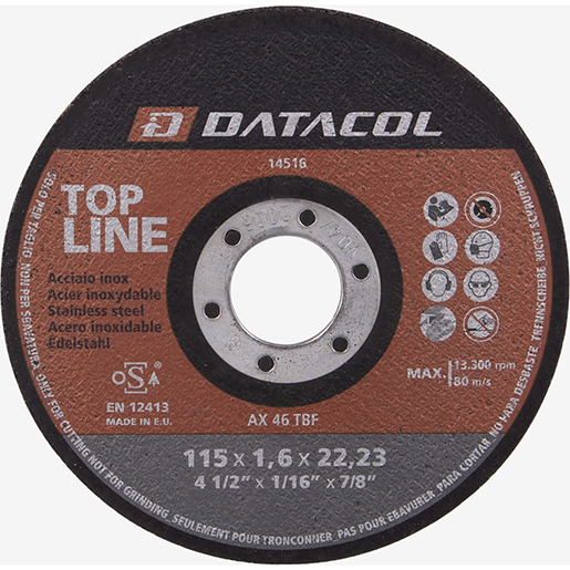 Flacher Trennscheibe für Metall TOP LINE 115x1,6 mm 10 Stück Flacher Trennscheibe für Metall TOP LINE 115x1,6 mm 10 Stück