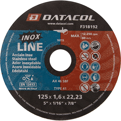 TRENNSCHEIBE D. 125X1,6 INOX LINE TRENNSCHEIBE D. 125X1,6 INOX LINE