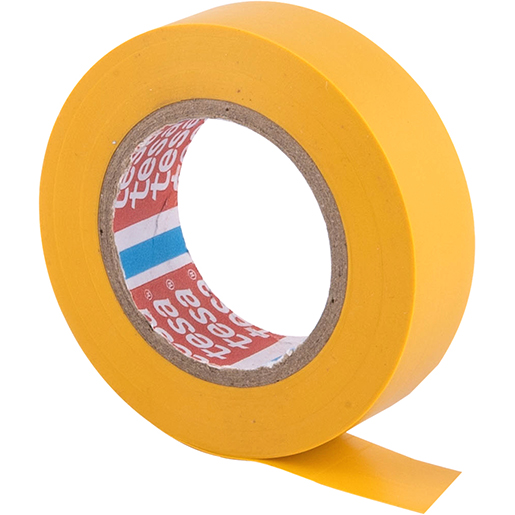 Nastro isolante in PVC autoestinguente 15 mm x 10 m giallo Nastro isolante in PVC autoestinguente 15 mm x 10 m giallo