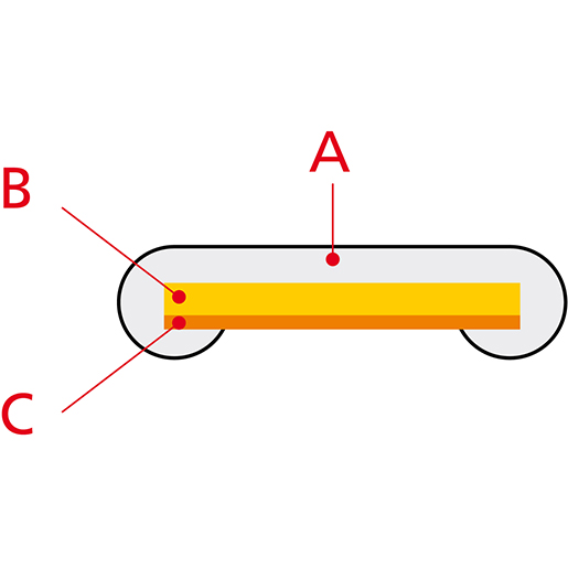 Disegno tecnico di Nastro schiumato flessibile 100