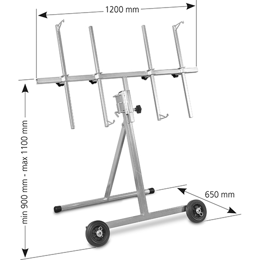 Disegno tecnico di CARRELLO GIREVOLE LAMIERATI 100