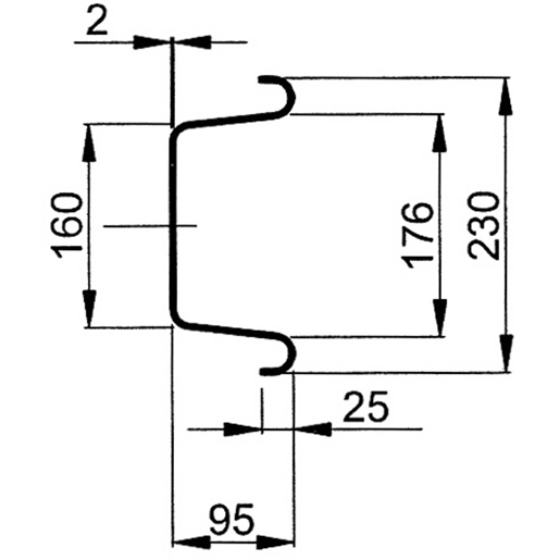 null Brushed stainless steel bumper type "MENCI" 100