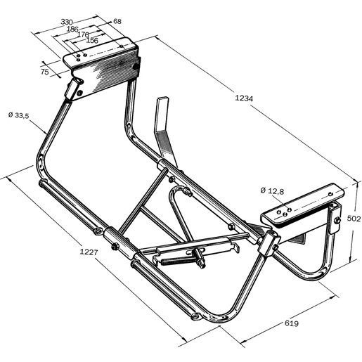 Disegno tecnico di Portaruota a "CESTELLO" 100