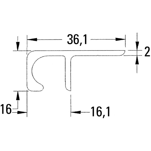 Dessin technique de BANDE LATERALE LONGUEUR 4 M 105
