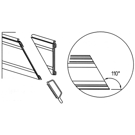 Dessin technique de BANDE LATERALE LONGUEUR 4 M 110