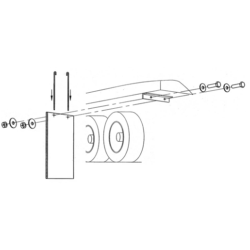 Dessin technique de BAVETTE AVEC CHASSIS ET VIS 665 X 1000 105