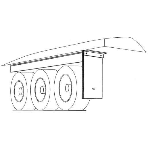 Dessin technique de BAVETTE AVEC CHASSIS ET VIS 665 X 1000 110