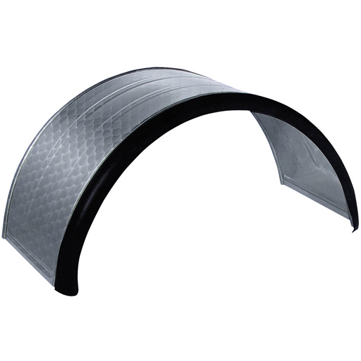 Garde-boue INOX bouchonné bord caoutchouc essieu simple