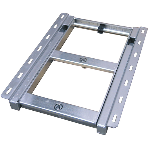 Dettaglio di Scaletta estraibile ad 1 o 2 gradini in lamiera zincata 300