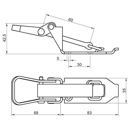 WERKZEUGHALTER STOPPER KLEIN Technische Zeichnung von WERKZEUGHALTER STOPPER KLEIN 100