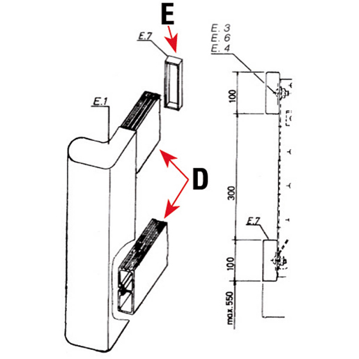 Dessin technique de PROFIL EN PVC 100