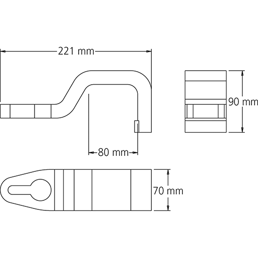Disegno tecnico di GANCIO DI TIRO RAPIDO RAPIDHOOK 100