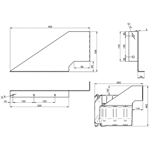 Dessin technique de KIT FIXATION POUR JERICAN 100