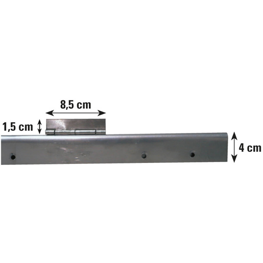 Dettaglio di Cerniera in acciaio INOX per paraspruzzi 240x38 cm 300