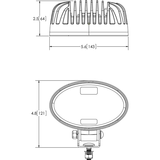 Technische Zeichnung von LED-Scheinwerfer Blue LIGHT SPOT 100