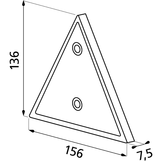 Dessin technique de CATAD TRIANGULAIRE 100