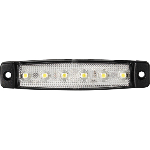 SIDEMARKER 6 LED PLAT 12/24V BLANC