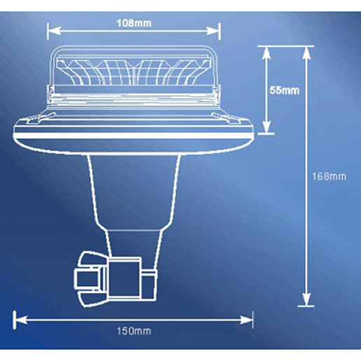 Dibujo técnico de ROTATIVO 12LED 12/24V 100