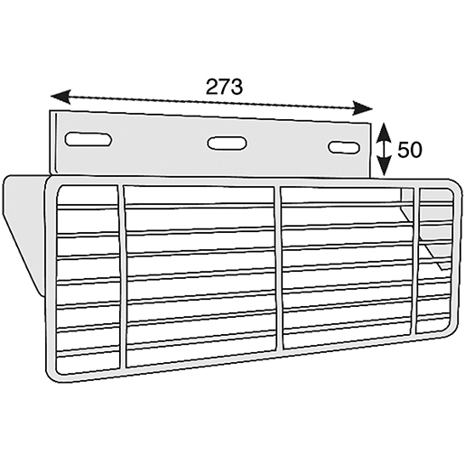 Dessin technique de GRILLE PROTECTION FEUX MM350 H145 100