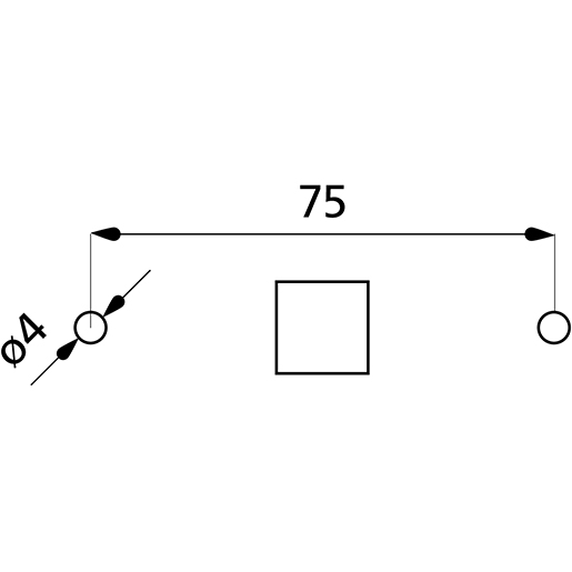 Technische Zeichnung von Seitenleuchte 4 LED 24 V 105