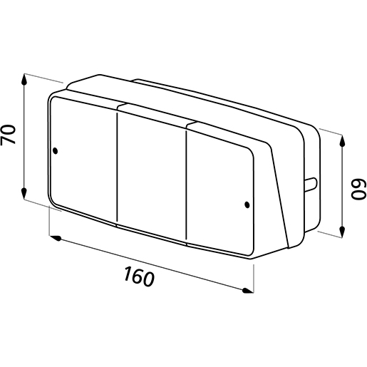 Dibujo técnico de Luz trasera universal 100