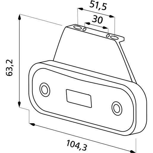 Dibujo técnico de Luces indicadoras de LED "PD2" 100