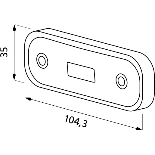 Dibujo técnico de Luces indicadoras de LED "PD2" 100