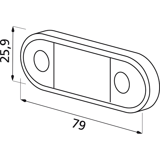 Dibujo técnico de Luz indicadora LED HELLA 105