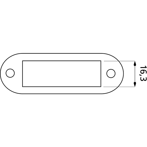 Dibujo técnico de Luz indicadora LED HELLA 100
