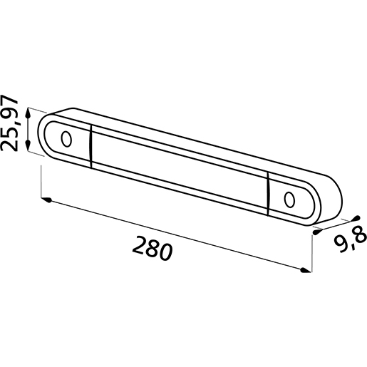 Technische Zeichnung von THINLITE LED-Streifen 100