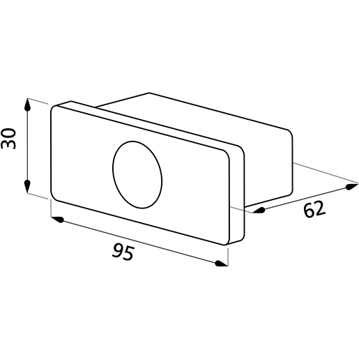 Vordere Leuchte mit R.Strahler+Kabel Technische Zeichnung von Vordere Leuchte mit R.Strahler+Kabel 100