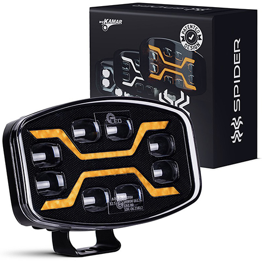 Faro LED con luce di posizione e stroboscopica X-SPIDER