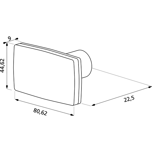 Technische Zeichnung von Einbau-Seitenmark.leuchte+R.Strahler 100