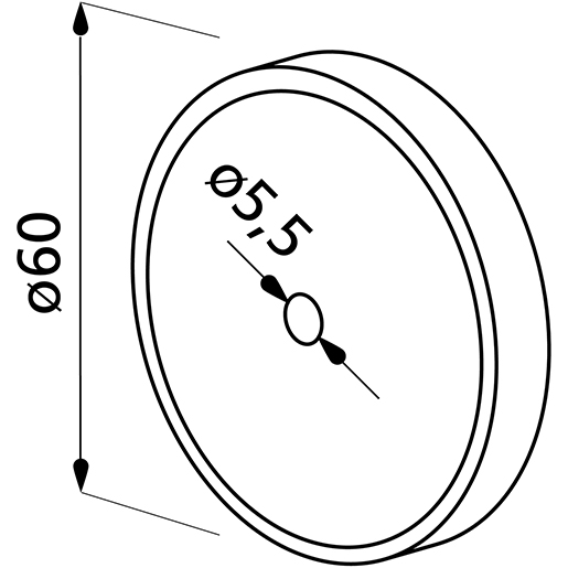 Dessin technique de CATAD PERCAGE CINTRAL AVECPIVOT D 60 ORA 100