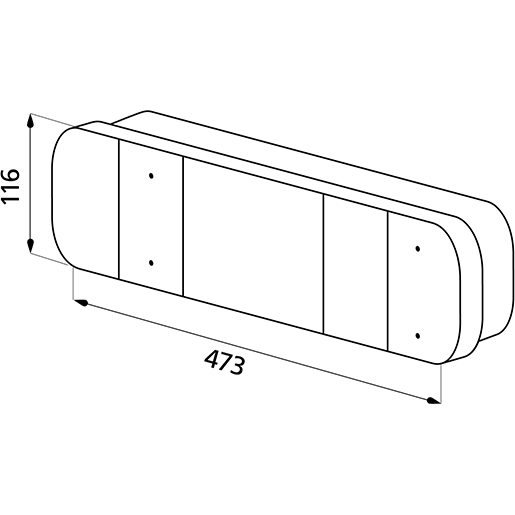 Dibujo técnico de Luz trasera 7 servicios para VOLVO-SCANIA y SCANIA serie "R" 100
