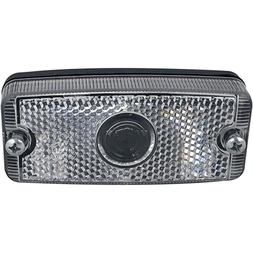 Piloto lateral universal blanco con catadióptrico